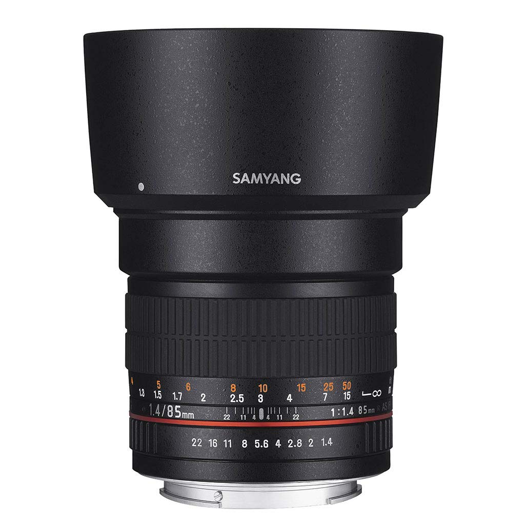 Samyang F1111210101 - Objetivo fotográfico DSLR para Fuji X (Distancia Focal Fija 85mm, Apertura f/1.4-22 AS IF UMC, diámetro Filtro: 72mm), Negro