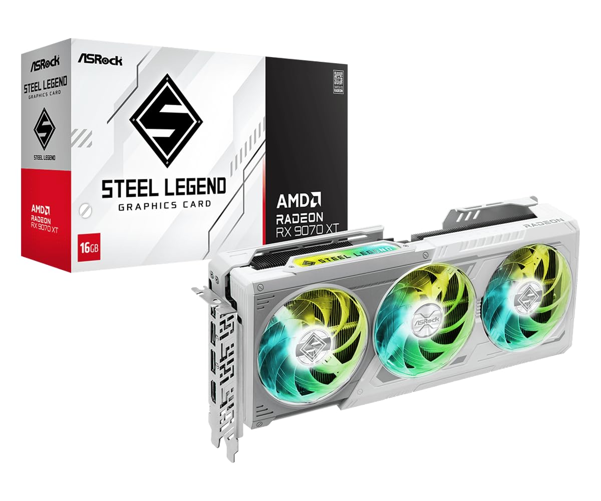 ASROCK VGA RX9070XT SL 16G,AMD,RX9070XT,16GB,GDDR6,256BIT,2HDMI+2DP (3 Ventiladores)