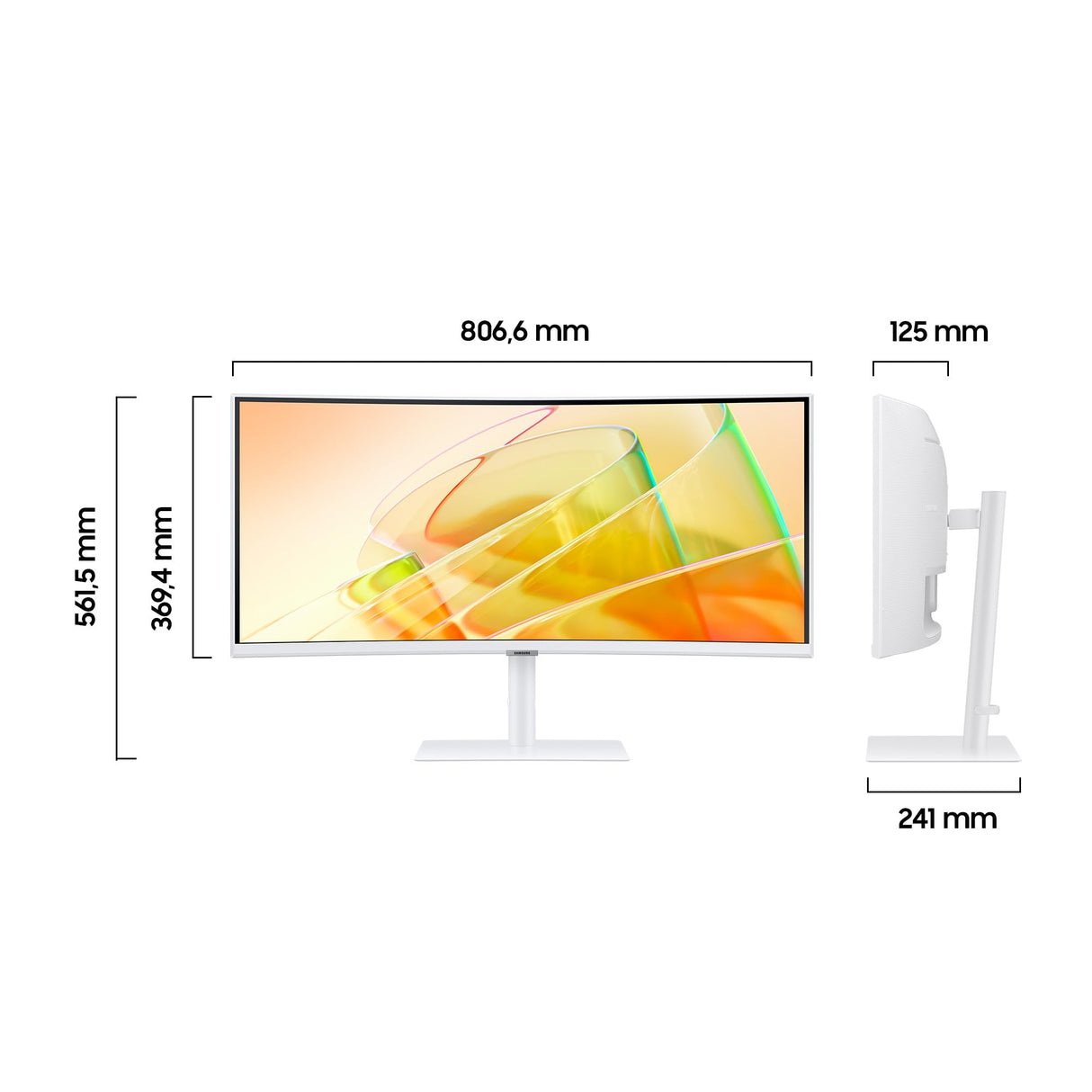 Samsung ViewFinity S6 LS34C650TAUXEN 34" LED VA UltraWide QHD 100Hz FreeSync Curva USB-C