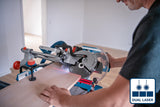 Bosch Professional BITURBO GCM 18V-216 D - Ingletadora telescópica a batería (Brushless, 18V, Ø 216 mm, Dual láser, cortes hasta 66 x 305 mm, sin batería)