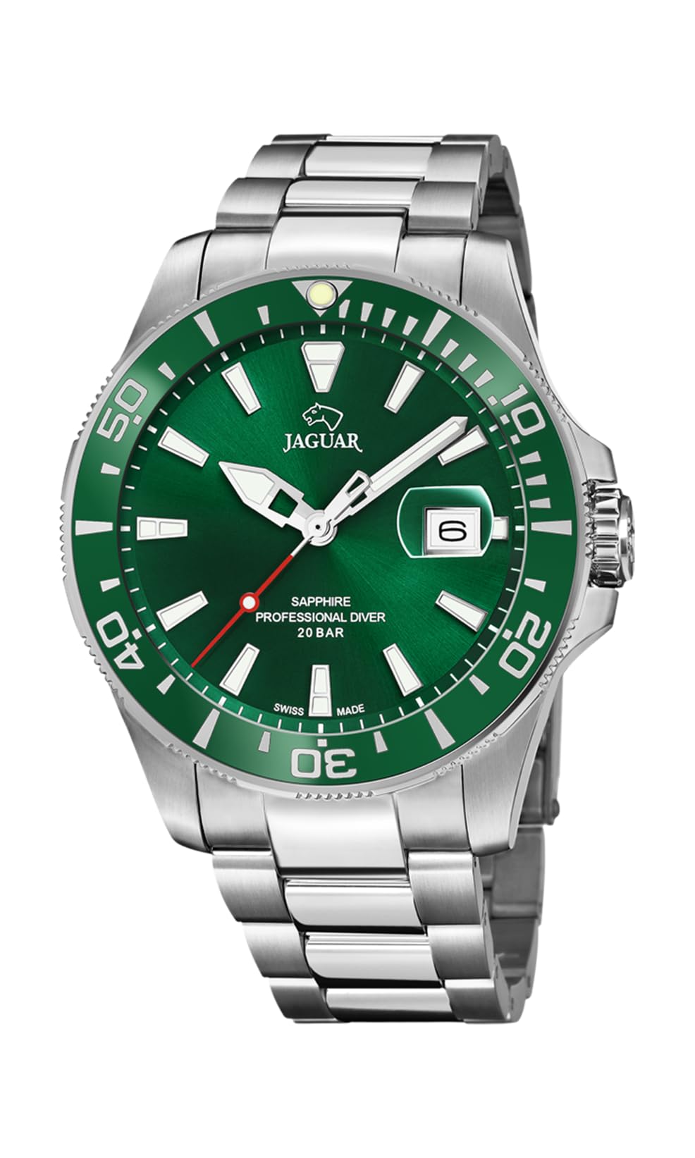 JAGUAR Reloj Hombre J860/B Executive Caja de Acero Inoxidable 316l Plateado Correa de Acero Inoxidable 316l Plateado