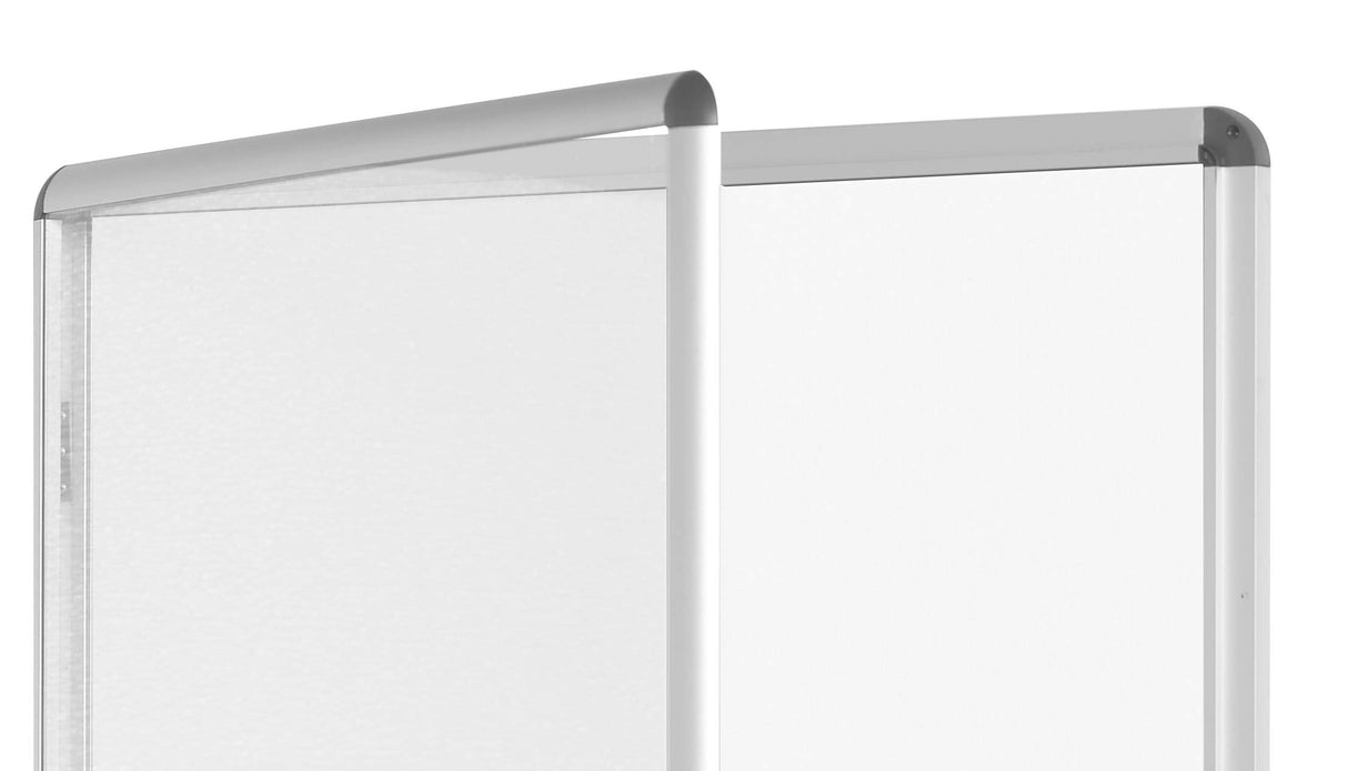 Bi-Office Enclore - Vitrina de interior Magnética para 4 Hojas A4, con Puerta de Aluminio y Cerradura, 500 x 674 mm
