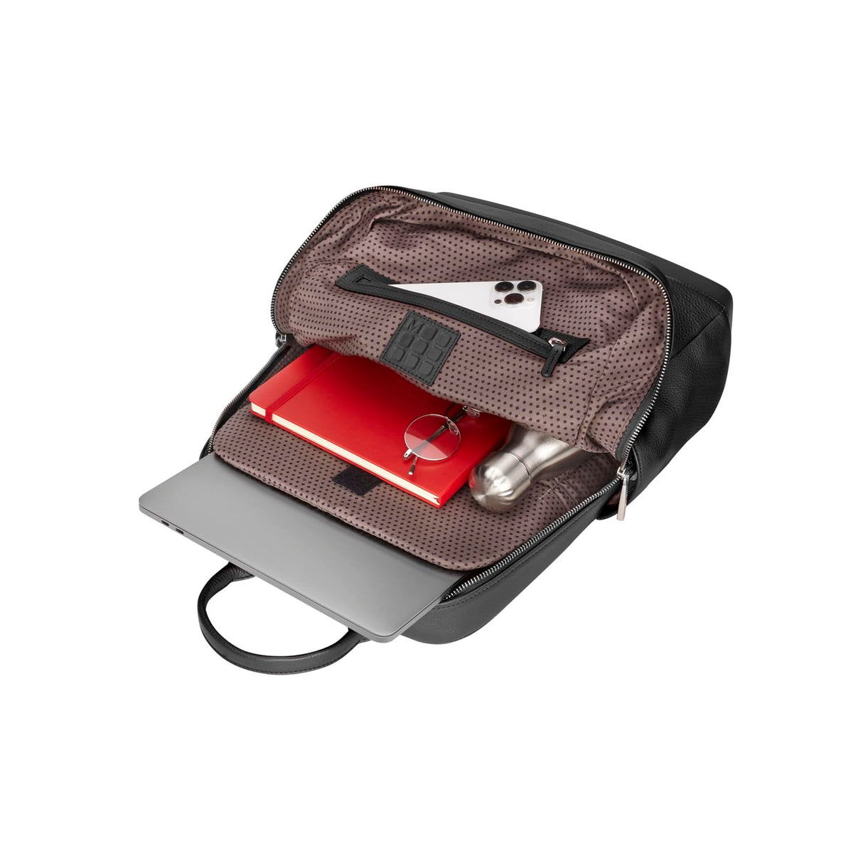 Moleskine Mochila Colección Classic en Cuero, Mochila para PC compatiblecon Tablet, Laptop iPad hasta 15", Dimensiones 32 x 42 x 11 cm, Negro
