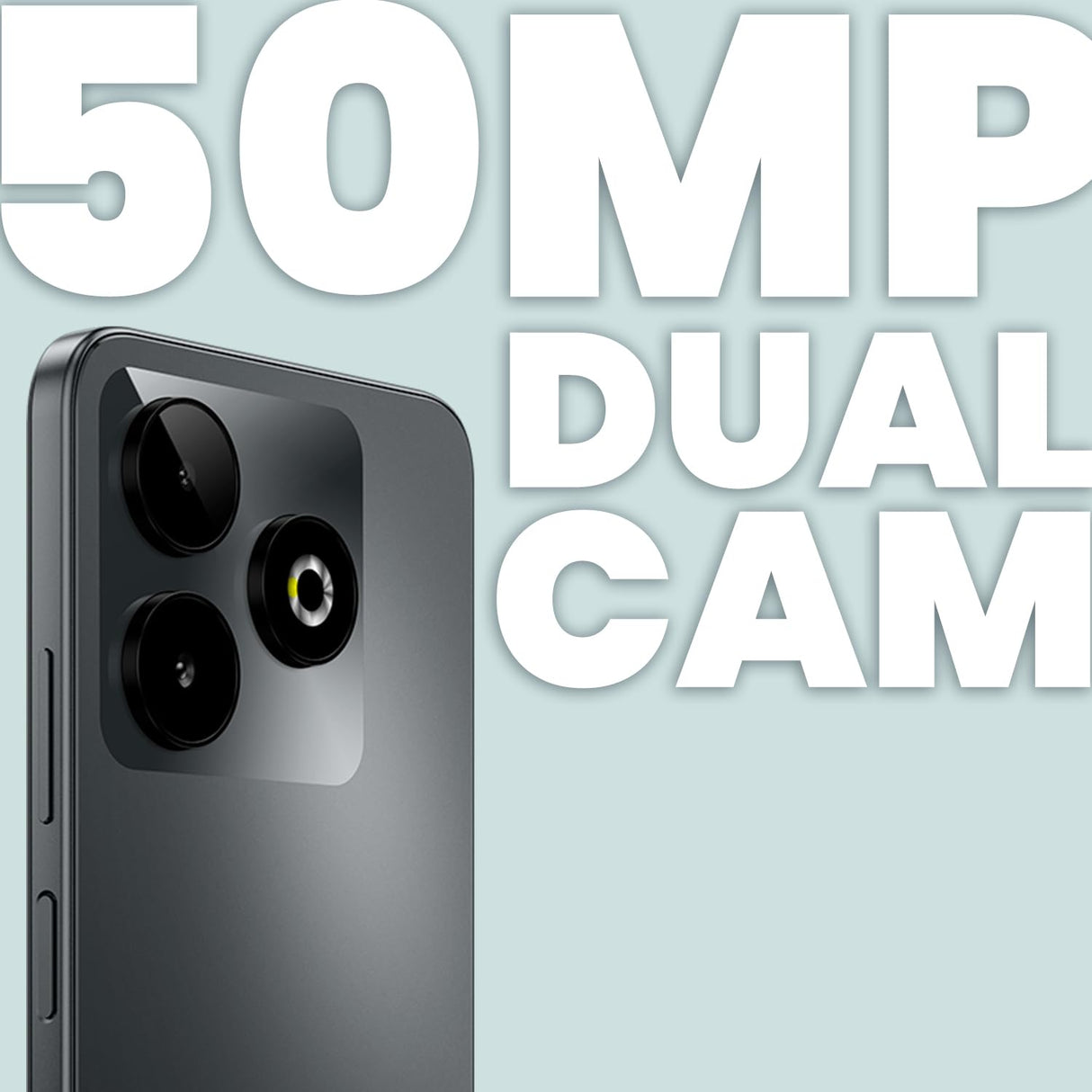 SPC Discovery 3 - Smartphone 6,8” IPS 120Hz | 128GB Memoria Interna y 4GB RAM | 50MP Dual CAM AI | NFC y Biometría | Android 14 | Batería 5000mAh con Carga rápida – Color Dark Matter
