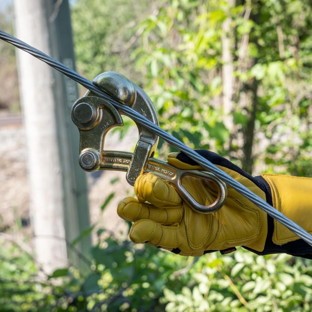 Klein Tools 1604-20 Haven's Grip para cable de cable Messenger y Guy, dorado, diámetro del cable de 0.125 pulgadas a 0.50 pulgadas