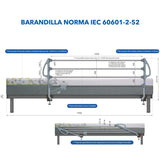 Duérmete Online - Juego de Barandillas Metálicas Geriátricas Abatibles INOX Reforzadas para Cama Articulada con 4 Barras