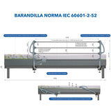Somnia Descanso - Juego de Barandillas Metálicas Geriátricas Abatibles INOX Reforzadas para Cama Articulada con 4 Barras