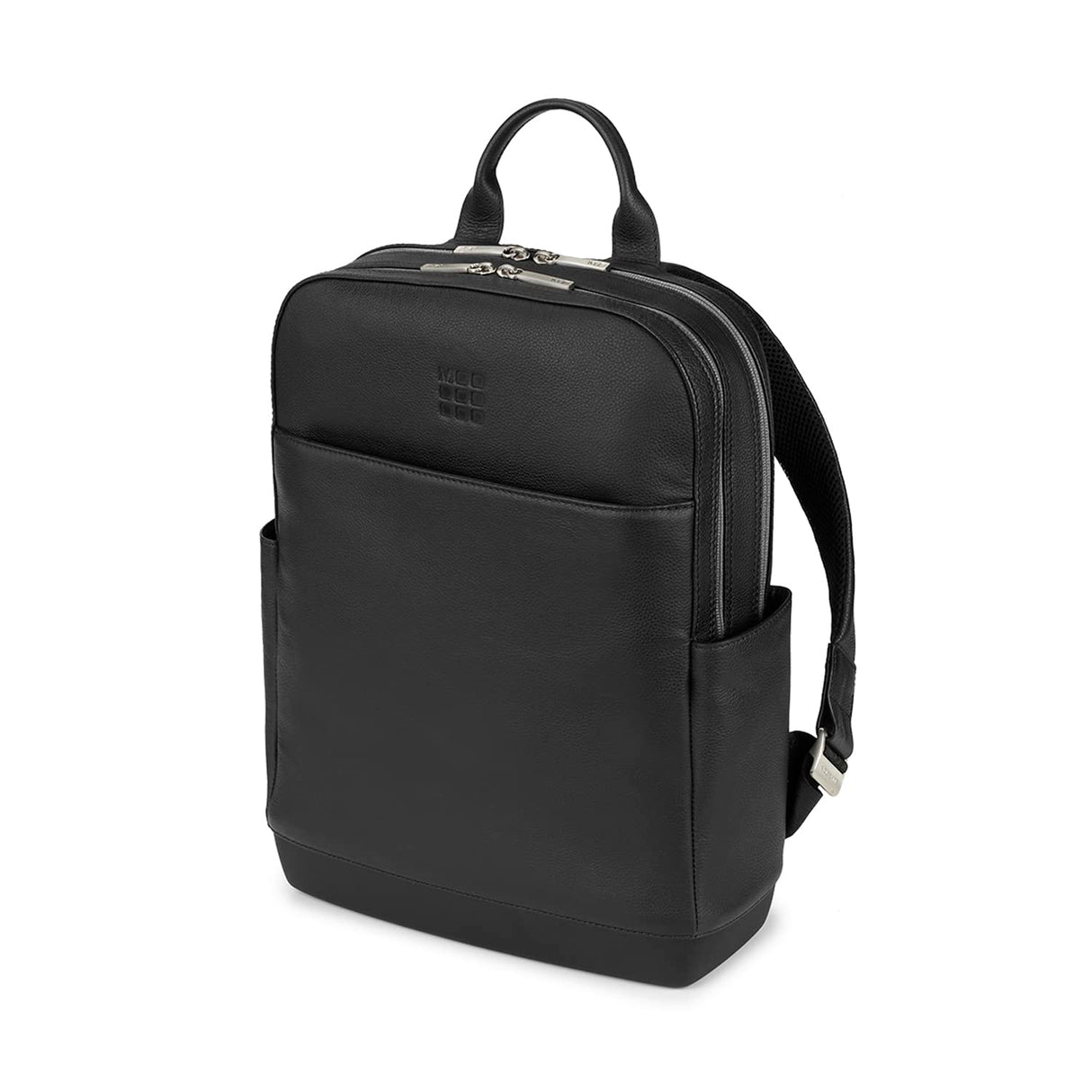 Moleskine - Mochila Colección Classic Pro en Cuero, Mochila Profesional para Oficina, Mochila Porta Pc para Laptop, iPad, Notebook hasta 15'', Dimensiones 43 x 33 x 14 cm, Color Negro