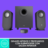 Logitech Z407 Bluetooth Altavoces para ordenador con subwoofer y control inalámbrico, Sonido inmersivo, Audio premium con varias entradas, Altavoces USB - Negro