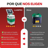 Llampec Pastor Eléctrico Solar 16S con Panel Solar 12v 5v Incluido – 4J 10.000V - 40 km de Alcance – Cerca eléctrica para Ganado, Caballos, Ovejas y Cerdos - Batería no incluida - Fabricado en España