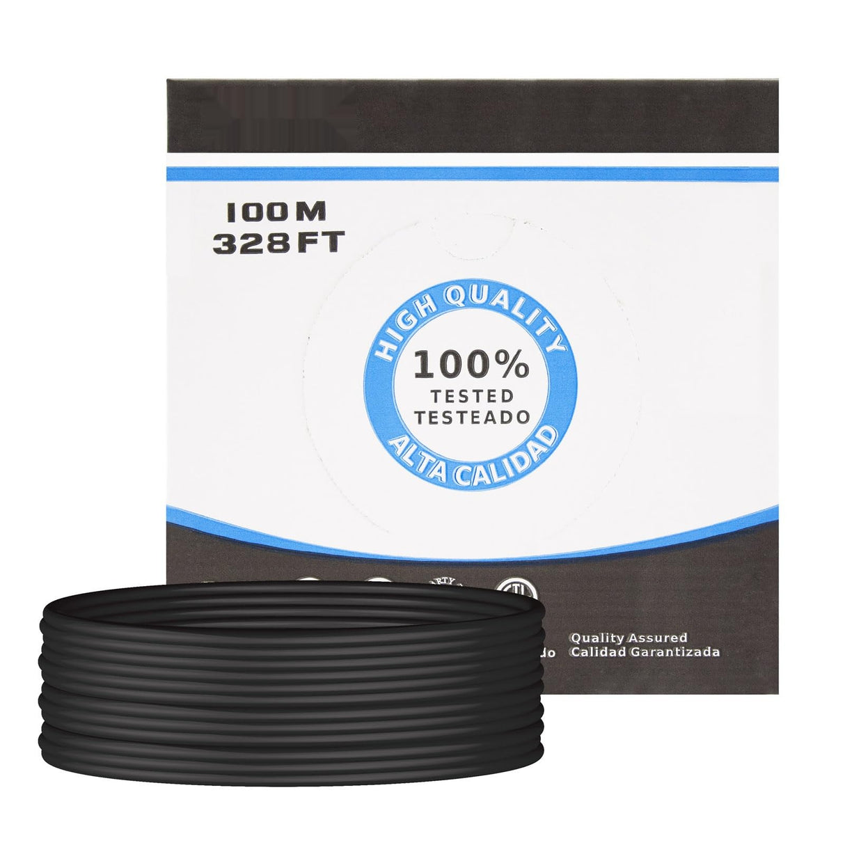 Blendend Cable de red CAT.6 UTP rígido AWG24 para exteriores, 100 m, ideal para conexiones de alta velocidad y redes domésticas o empresariales.