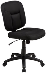 Amazon Basics Silla de Oficina con Respaldo Acolchado, Agradable en la Espalda, Altura Ajustable, fácil Montaje, 65 D x 61 W x 87.5-98 H cm, Color Negro