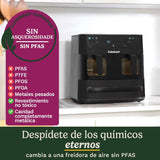 Cuisinart Tri Zone Freidora y Horno 13,6 L | Sin PFAS | 3 zonas, 2x4,3 L + 5 L | 9 funciones: aire, asar, grillar, hornear, recalentar, deshidratar, pizza, tostar, manual | Negro Ventana