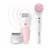 Braun Silk-épil 5 Depiladora Eléctrica Mujer 3 en 1, Kit de belleza para una sepilación suave, 5 5-825 Blanco/Gris