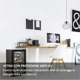 Candy DiVino CWC 021 M/NF Vinoteca Vino, 21 botellas, App HOn con tecnología Vivino, estantes cromados, 39 dB, Clase G, 40 x 55 x 70 cm, negro [Clase de eficiencia energética G]