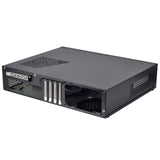 Silverstone SST-ML04B-C - Carcasa de Ordenador silenciosa Milo Slim HTPC Micro ATX, Conector USB Tipo C en el Puerto de E/S, Negro