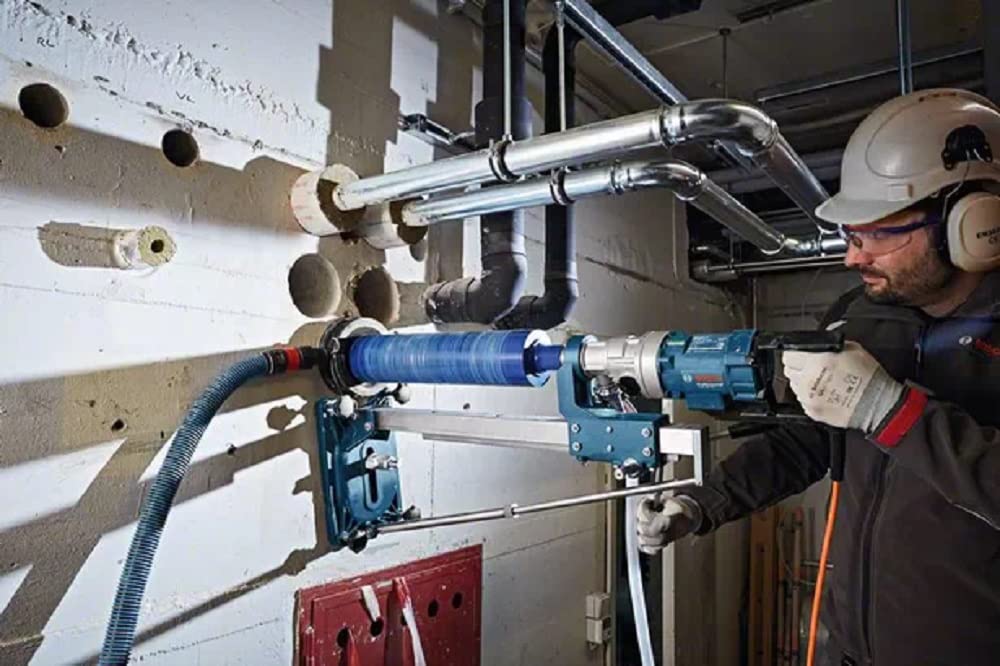 Bosch Professional GCR 180 - Soporte para taladro (Ø de perforación 180 mm, alto 767 mm, con ángulo de trabajo, en caja), Azul