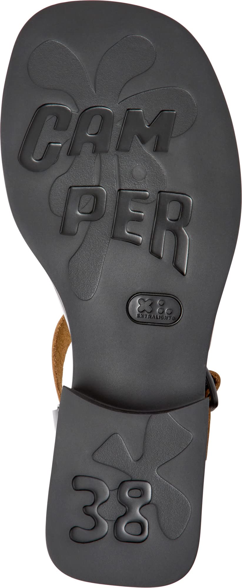 Camper Dana K201489, Sandalia Plana Mujer, Negro 001, 39 EU