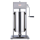 VEVOR Embutidora Manual de Salchichas Capacidad de 15 L Máquina de Salchichas Vertical de Acero Inoxidable con 5 Tubos de Relleno para Churros Salchichas para Restaurante Supermercado Cocina