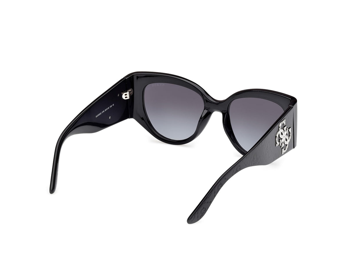 Guess Gu00202 Gafas, 01b Shiny Black, 54/19/135 para Mujer
