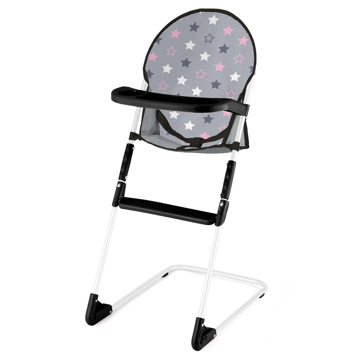 Bayer Design 17007AB Cochecito de muñeca XEO, Convertible, Regulable en Altura, Trona para muñeco bebé, Bolsa, Saco de Dormir, Gimnasio Actividades, Accesorios