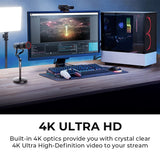 AVerMedia Live Streamer CAM 513 - Cámara web 4K de gran angular con cubierta para cámara web, micrófono incorporado, Plug & Play para iluminación interior, juegos, transmisión, videollamadas