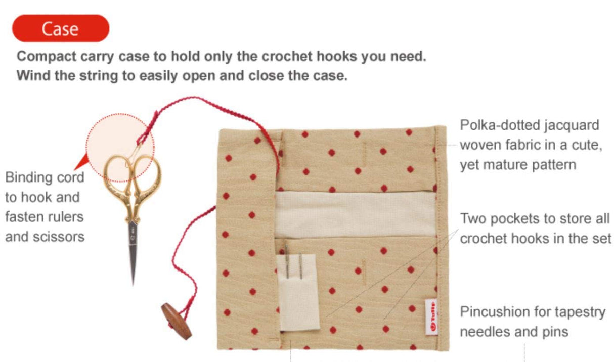 Tulip - Tulip Etimo Red Softgrip Crochet Hook Set - 1 Unidad