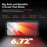 Cubot Kingkong Star 2 - Smartphone de 6.72" FHD+, 24GB (12GB+12GB) RAM y 256GB ROM, Cámara Triple 100 MP + Macro 5 MP, Batería 5100mAh, Android 14, Procesador MediaTek Dimensity 8200, Color Negro