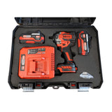KS TOOLS 515.4710F - Llave de impacto (1/2", llave de impacto inalámbrica sin rosca, potencia 18 V, 850 Nm, 1,5 kg, sin batería, incluye 2 baterías de 4 Ah