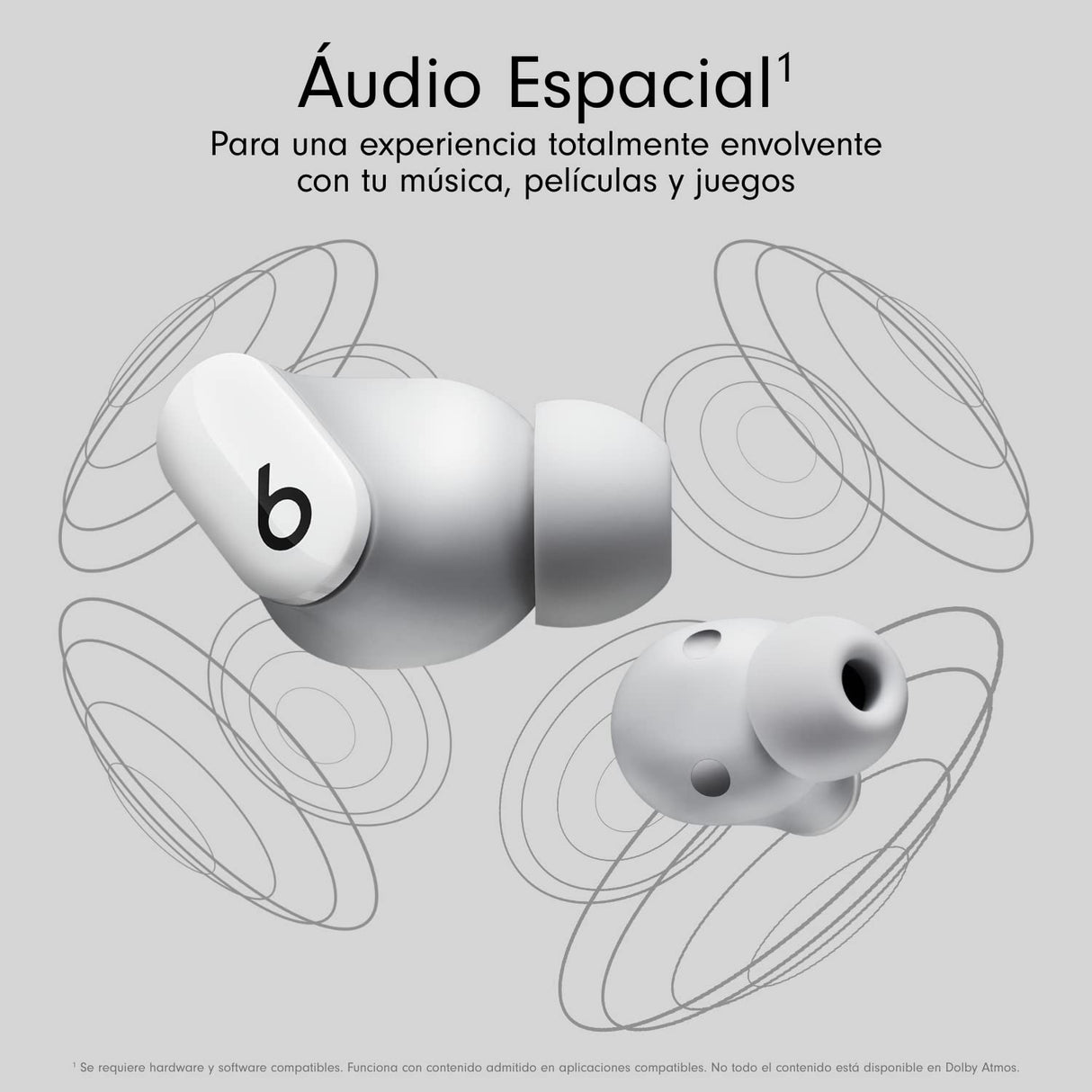 Beats Studio Buds – Auriculares intraurales Totalmente inalámbricos con cancelación del Ruido – Auriculares Bluetooth Resistentes al Sudor, compatibles con Apple y Android – Blanco