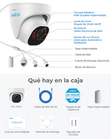 Reolink 4K 8MP Camara Vigilancia PoE Exterior con Detección de Personas/Vehículos/Mascota, Domo IP Cámara de Seguridad Impermeable, Alertas Inteligente, Grabación de Audio, Lapso de Tiempo, RLC-820A