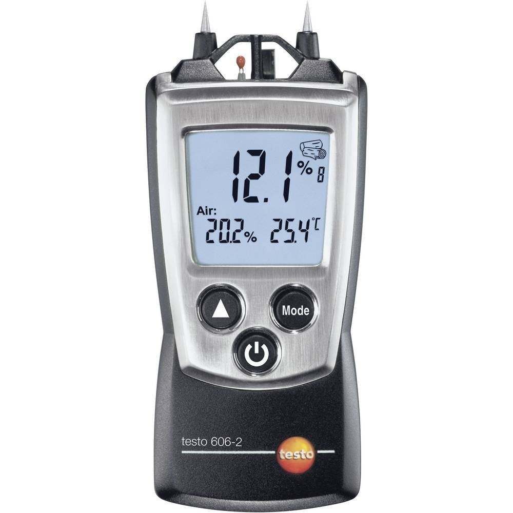 Testo 0560 6062 606-2 - Humidímetro digital de mano para madera y materiales (incluye termómetro de aire y capuchón protector)