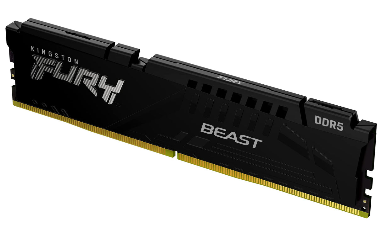 Kingston FURY Beast Negro DDR5 128GB (4x32GB) 5600MT/s CL40 DIMM Memoria gamer para Ordenadores de sobremesa Kit de 4 Intel XMP - KF556C40BBK4-128