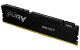 Kingston FURY Beast Negro DDR5 128GB (4x32GB) 5600MT/s CL40 DIMM Memoria gamer para Ordenadores de sobremesa Kit de 4 Intel XMP - KF556C40BBK4-128