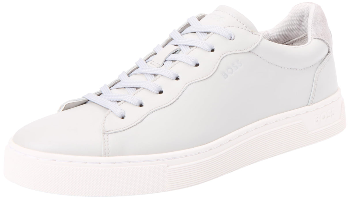 BOSS Rhys_Tenn_FL, Zapatillas Mujer, Light/Pastel Grey, 42 EU