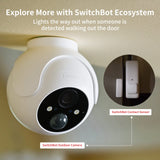 SwitchBot Cámara de Foco para Exteriores 1080P – 10000 mAh, cámara de Seguridad inalámbrica con detección de IA, Impermeable, Funciona con Alexa y Google Home, visión Nocturna a Color, Almacenamiento