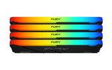 Kingston Fury Beast RGB 128GB 3200MT/s DDR4 CL16 DIMM (Kit de 4) PC Memoria para Ordenadores de sobremesa KF432C16BB2AK4/128