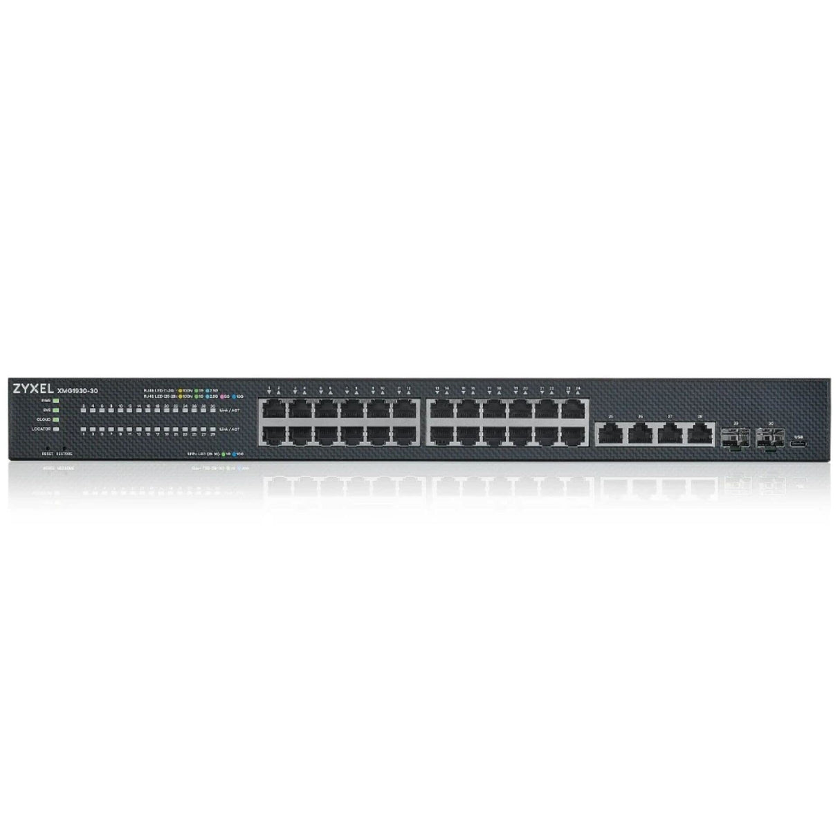 ZYXEL 24-Port Multi-Gig Lite-L3 Conmutador Smart Managed Switch con 6 Puertos 10G Uplink (4 Copper/2 SFP+) [XMG1930-30]