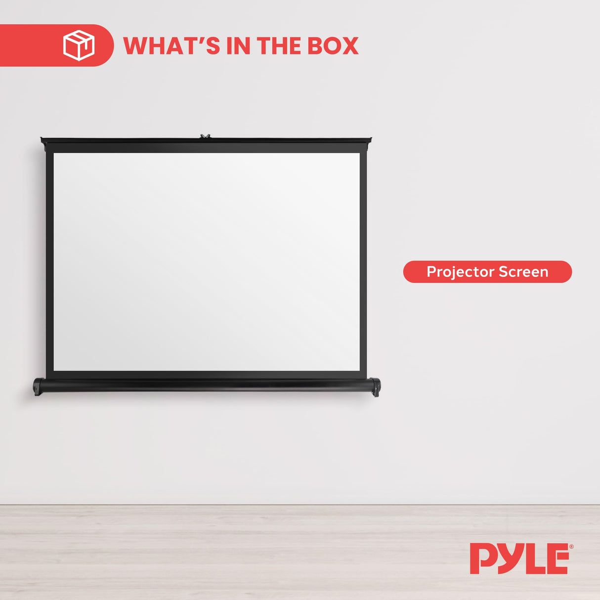 Pyle Pantalla de proyector portátil – Soporte de Pantalla de proyección móvil, Ligero de Transporte y Duradero, Sistema fácil de Sacar para escuelas, reuniones, conferencias, Uso en Interiores y
