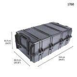 PELI 1780 contenedor de transporte profesional extremadamente resistente, IP67 estanco e impermeable al polvo, 216L de capacidad, fabricado en EE.UU., sin espuma, color negro