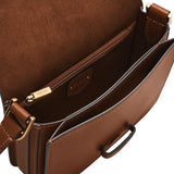 Fossil Bolso de mujer Lennox, bandolera en piel de vacuno lisa, marrón, ancho: 20,3 cm, largo: 5,7 cm, alto: 17,1 cm, ZB1924200
