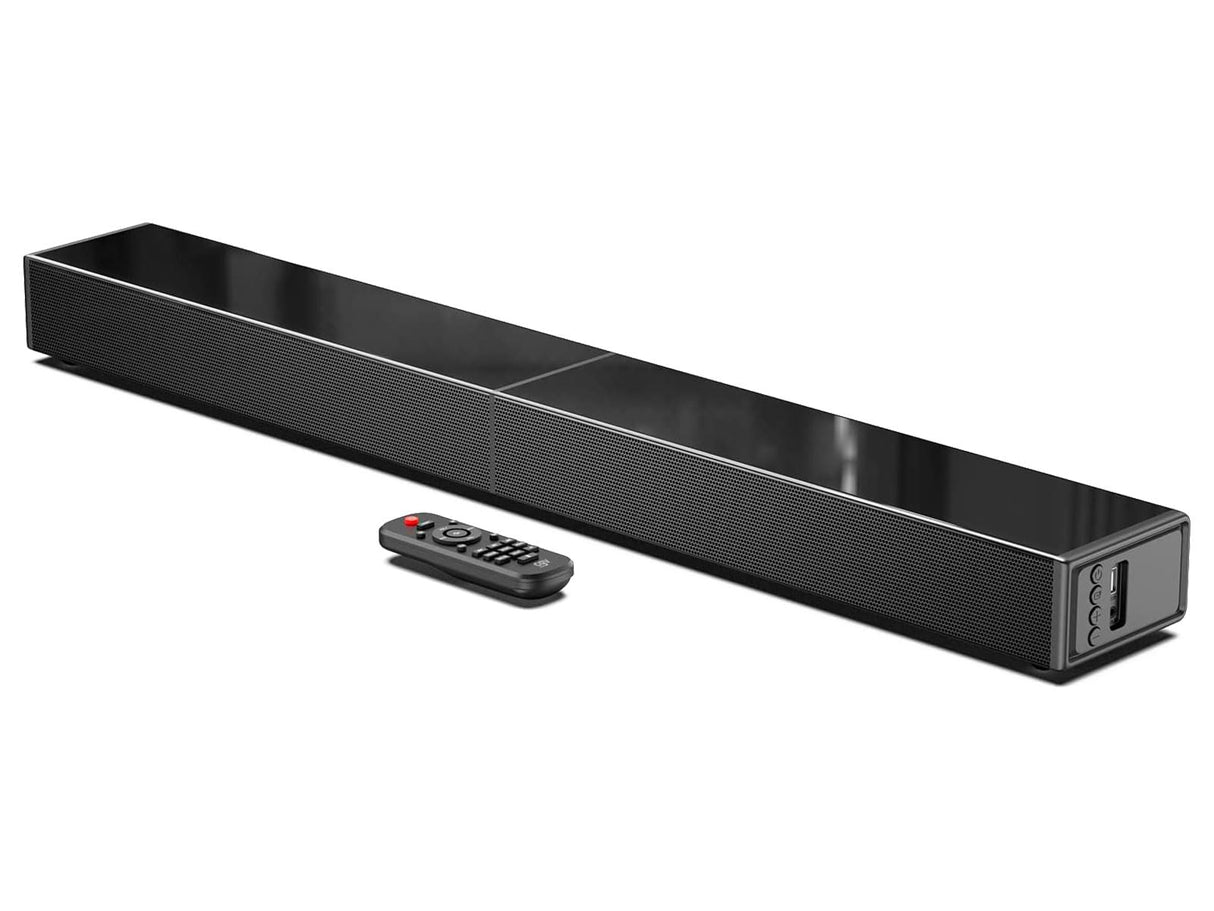 Barra de Sonido BDS Alto con subwoofers Integrados, Bluetooth con conexión HDMI ARC, óptica y Jack, Potencia 80w, Mejora la claridad de Voz