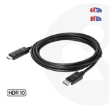 CLUB3D CAC-1087 DisplayPort 1.4 a HDMI 4K120Hz o 8K60Hz HDR10 Cable 3m St./St.