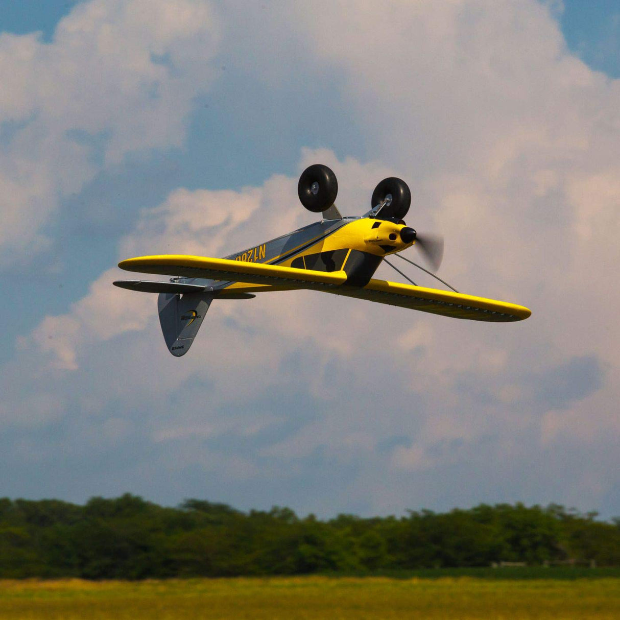 Hobbyzone Avión RC Carbon Cub S 2 1,3 m BNF Basic (transmisor, batería y Cargador no incluidos) con Caja Fuerte, HBZ32500, Amarillo