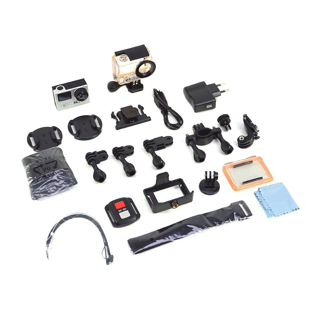 PNI Cámara Deportiva EVO a2 Pro 4k h8pro 30 fps cámara de acción con Control Remoto Incluido.