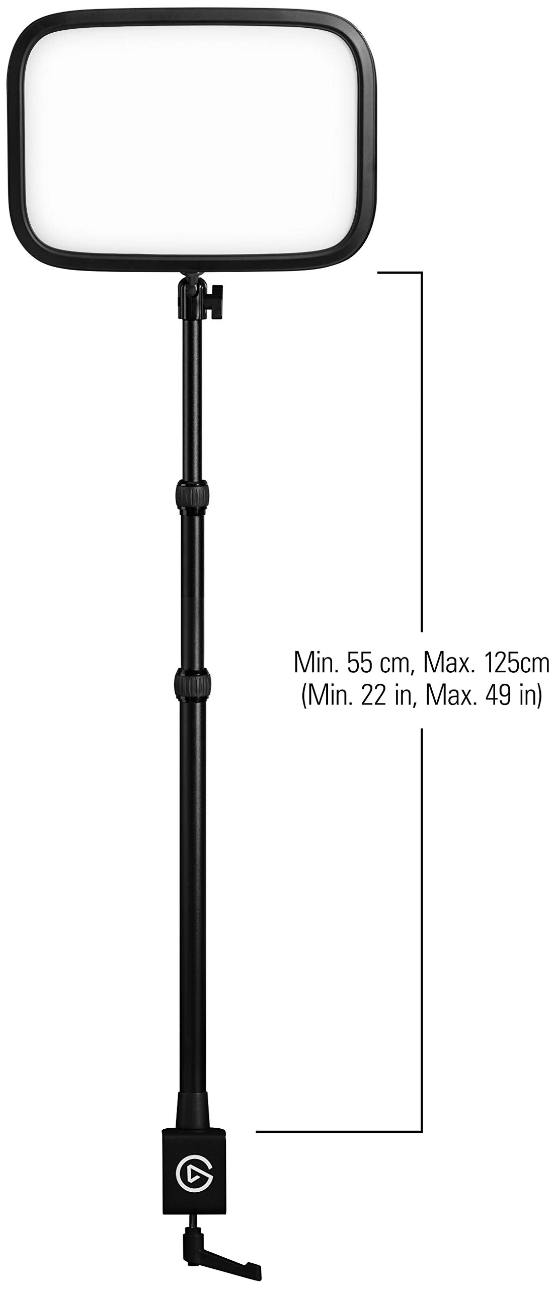 Elgato Key Light - Luz profesional de estudio de 2800 lúmenes, con soporte de escritorio para streaming, grabación y videoconferencia, temperatura y brillo ajustables con app en Mac, PC, iOS, Android