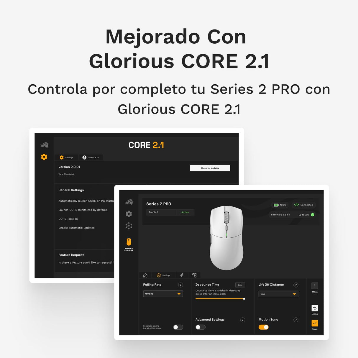 Glorious Gaming Series 2 Pro Ratón Gaming inalámbrico - Compacto, superligero 55 g, sondeo de 8K, Sensor de 26K, switches ópticos, e-Sports, PC Gaming, Agarre de Garra, Juegos FPS - Negro