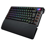ASUS ROG Azoth Extreme 75% Teclado para Juegos (disposición QWERTZ, interruptores mecánicos ROG NX, Pantalla táctil OLED, Triple botón de Control, inalámbrico a través de Bluetooth, 2.4 GHz RF