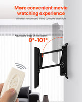 VEVOR Soporte para TV de Pared motorizado, Marco Soporte para TV Dimensiones de 813 a 1651 mm, Marco Porta televisión Plegable Ajustable con VESA máx. 60 x 60 cm, Carga máx. 40 kg