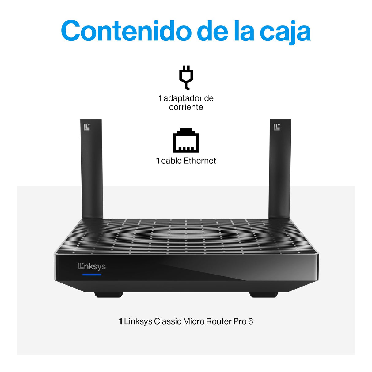 Linksys Classic Micro Router Pro 6 - Router WiFi 6 Mesh de Doble Banda (AX5400) - Router Gigabit inalámbrico, Cobertura para más de 35 Dispositivos y 250 m2